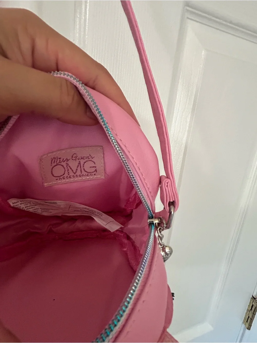 Pink Unicorn Crossbody Bag for Kids with Glitter & Floral Accents